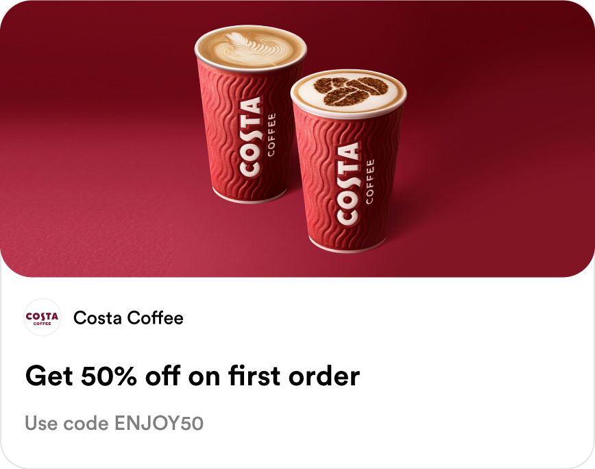 Costa Coffee - Get Upto 50% Off on First Order