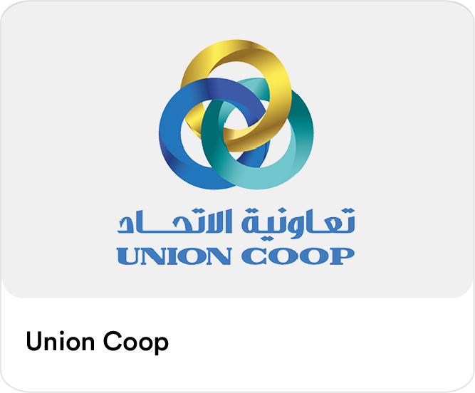 Union Coop Grocery Store -front logo highlighting online grocery delivery deals, fresh supermarket essentials, and everyday food discounts on the Smiles app in the UAE.