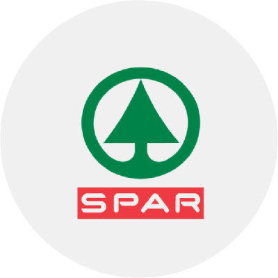 Spar logo highlighting top grocery partners for online grocery delivery and supermarket discounts on the Smiles app in the UAE.