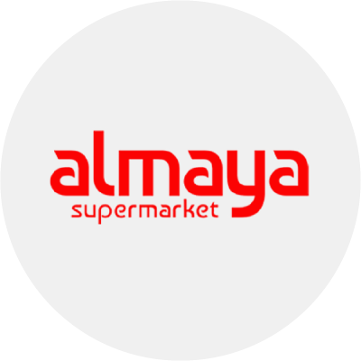 Al maya logo highlighting top grocery partners for online grocery delivery and supermarket discounts on the Smiles app in the UAE.