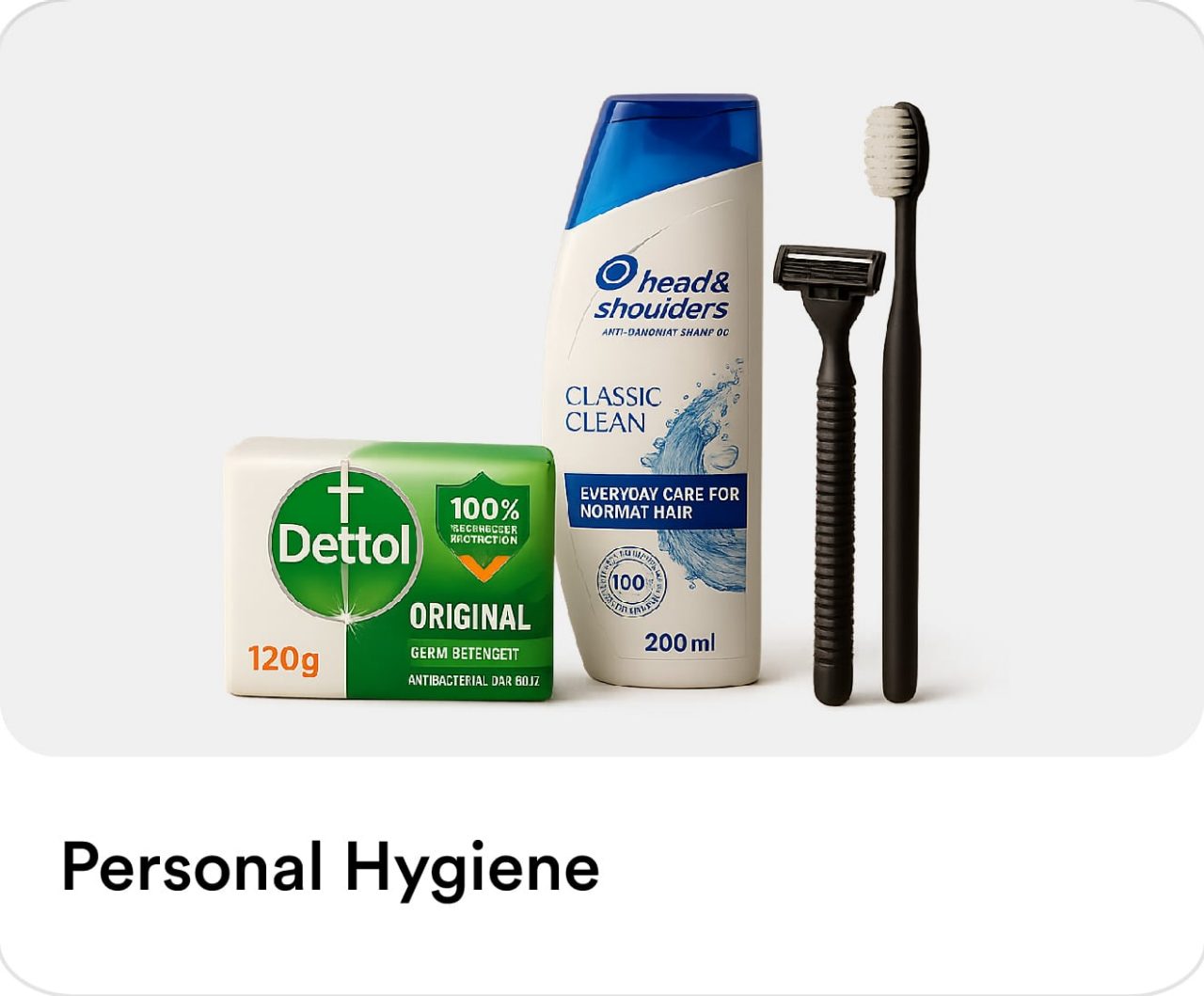 Order Personal Hygiene Items from the supermarket marketplace highlighting online grocery delivery options and supermarket discounts on the Smiles app in the UAE.