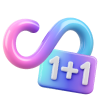  3D infinity loop coupon icon representing unlimited Buy 1 Get 1 free offers and exclusive member-only restaurant dining deals.